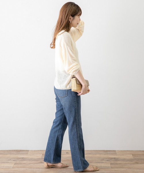 URBAN RESEARCH Sonny Label(アーバンリサーチサニーレーベル)の「2WAYスラブヤーン透かしニットプルオーバー(ニット/セーター・レディース・グレー/オフホワイト/ピンク・FREE)」の20枚目の写真