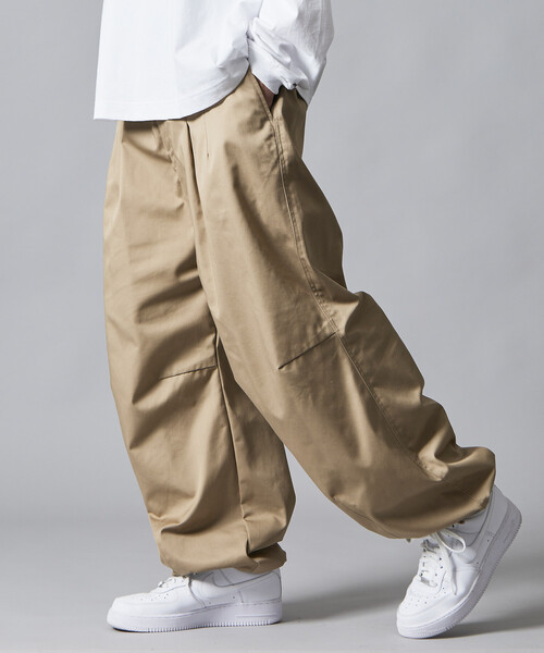 セール】限定展開 ワイドシルエット ミリタリーサーカスパンツ/スノー