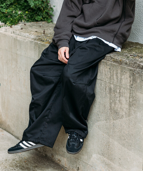 セール】限定展開 ワイドシルエット ミリタリーサーカスパンツ/スノー