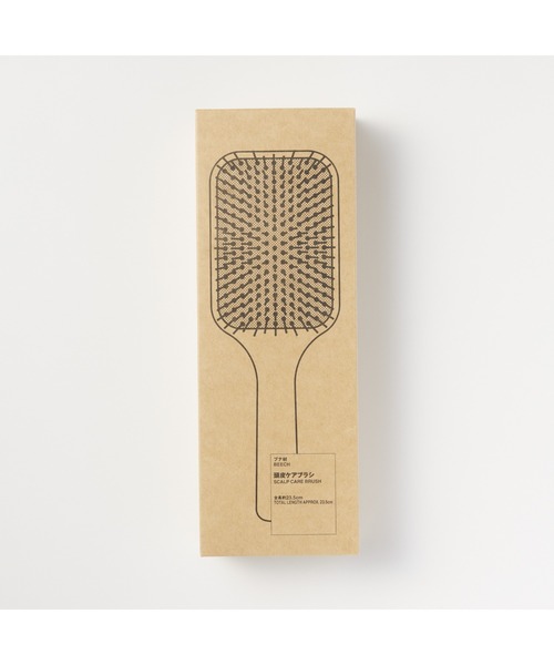 無印良品(ムジルシリョウヒン)の「ブナ材頭皮ケアブラシ 全長約23.5cm(ヘアブラシ・レディース・ナチュラル・FREE)」の2枚目の写真