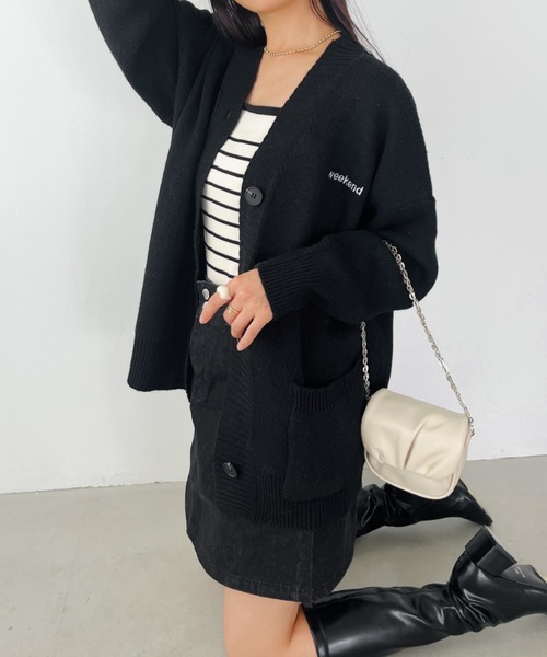 CLEA(クレア)の「2WAYタックデザインミニPUショルダーバッグ/ポーチ(ショルダーバッグ・レディース・アイボリー/ブラック・FREE)」の16枚目の写真