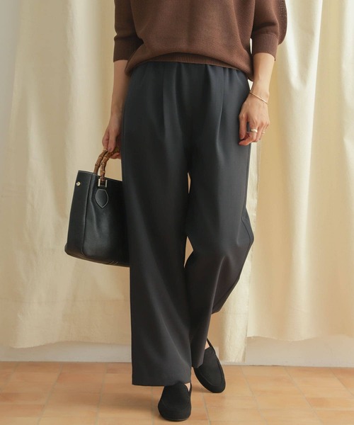 URBAN RESEARCH DOORS(アーバンリサーチドアーズ)の「イージーケアストレートパンツ(その他パンツ・レディース・チャコールグレー/ブラック・MEDIUM)」の2枚目の写真