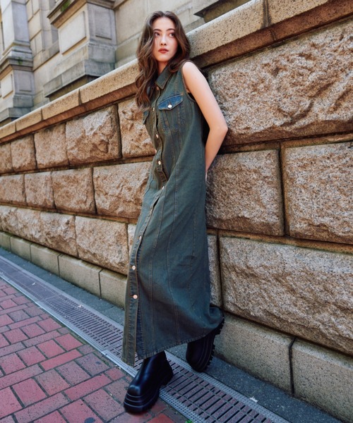BLONDEY（ブロンディ）の「デニムロングワンピース（ワンピース）」 - WEAR