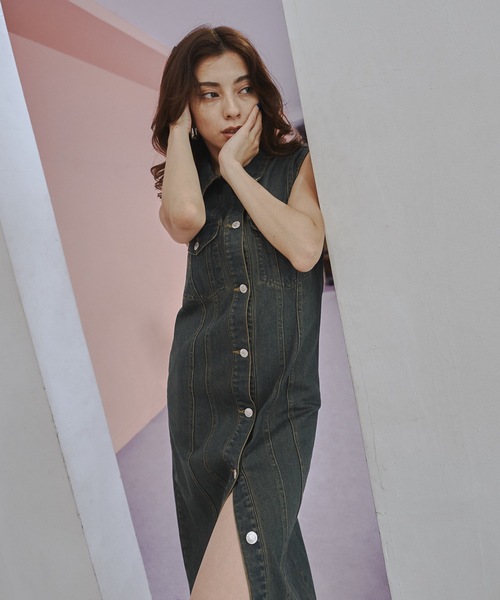 BLONDEY（ブロンディ）の「デニムロングワンピース（ワンピース）」 - WEAR