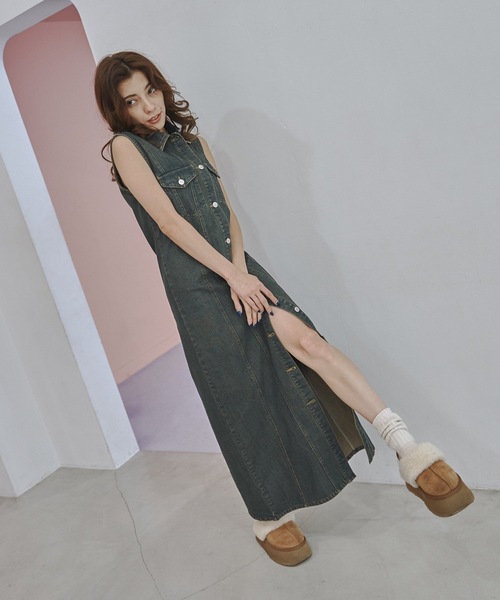 BLONDEY（ブロンディ）の「デニムロングワンピース（ワンピース）」 - WEAR