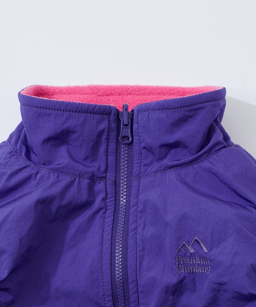 Franklin Climbing(フランクリンクライミング)の「【KIDS】【Franklin Climbing】ナイロンフリースリバーシブルベスト(ベスト・キッズ・チャコールグレー/パープル・LARGE/X-LARGE/XX-LARGE)」の6枚目の写真