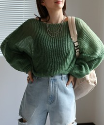 sakishimatokyo（サキシマトーキョー）の「ボートネック ローゲージニットトップス（ニット/セーター）」