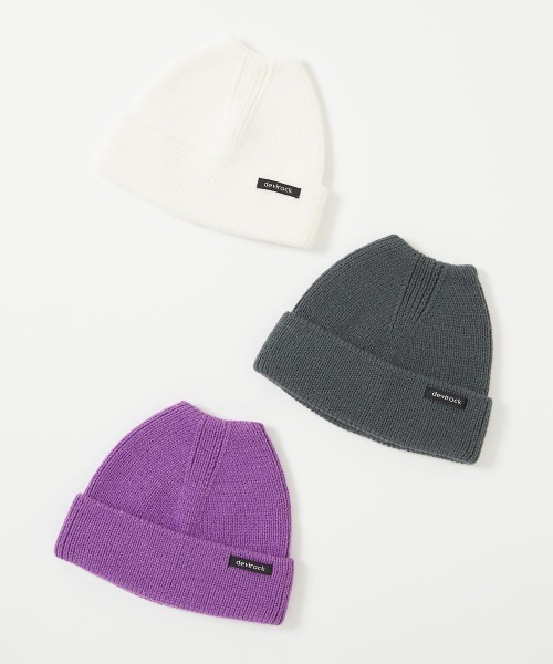 devirock（デビロック）の「猫耳 ニットキャップ（ニットキャップ/ビーニー・キッズ・パープル/チャコール/アイボリー・M/L）」の6枚目の写真