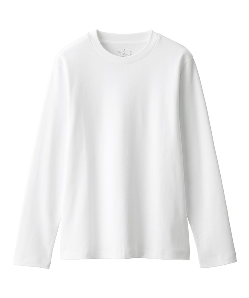 無印良品（ムジルシリョウヒン）の「スムース編みクルーネック長袖Ｔシャツ（Tシャツ/カットソー・レディース・ベージュ系3/ブラック/ブラック系3/ブラウン系3/ライトグレー/グレー系3/ホワイト・M/XS/L/XXL/S/XL）」の12枚目の写真