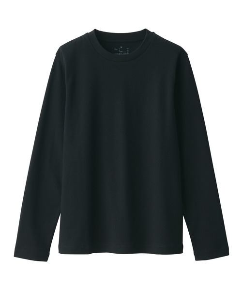 無印良品（ムジルシリョウヒン）の「スムース編みクルーネック長袖Ｔシャツ（Tシャツ/カットソー・レディース・ベージュ系3/ブラック/ブラック系3/ブラウン系3/ライトグレー/グレー系3/ホワイト・M/XS/L/XXL/S/XL）」の19枚目の写真