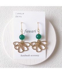 【fuwari】天然石 サージカルステンレス ピアス(MA)