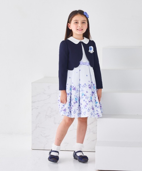 パネルフラワーアンサンブル(キッズ/115～130cm)（スーツセット