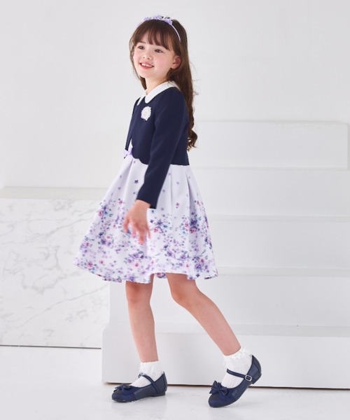 パネルフラワーアンサンブル(キッズ/115～130cm)（スーツセット