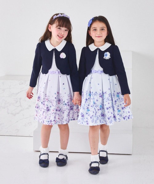 パネルフラワーアンサンブル(キッズ/115～130cm)（スーツセット