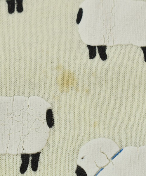 VINTAGE（ヴィンテージ）の「【ヴィンテージ古着】80's ヒツジ アニマルプリント クルーネックスウェット USA製（スウェット・メンズ・イエロー・LARGE）」の4枚目の写真