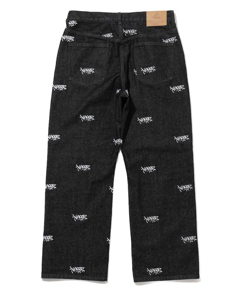 XLARGE(エクストララージ)の「ALLOVER LOGO DENIM PANTS(デニムパンツ・メンズ・インディゴブルー/ブラック・32inch/30inch/36inch/34inch)」の4枚目の写真