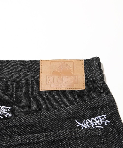 XLARGE(エクストララージ)の「ALLOVER LOGO DENIM PANTS(デニムパンツ・メンズ・インディゴブルー/ブラック・32inch/30inch/36inch/34inch)」の8枚目の写真