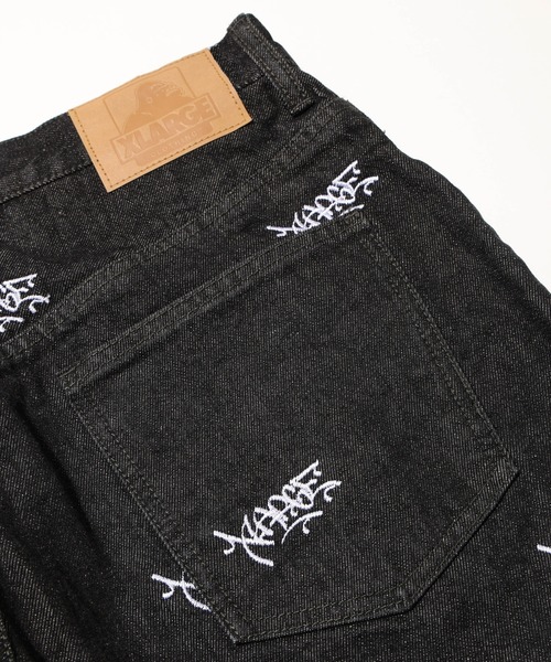 XLARGE(エクストララージ)の「ALLOVER LOGO DENIM PANTS(デニムパンツ・メンズ・インディゴブルー/ブラック・32inch/30inch/36inch/34inch)」の9枚目の写真