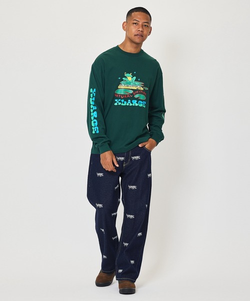 XLARGE(エクストララージ)の「ALLOVER LOGO DENIM PANTS(デニムパンツ・メンズ・インディゴブルー/ブラック・32inch/30inch/36inch/34inch)」の17枚目の写真