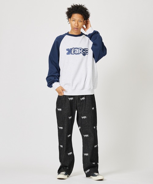 XLARGE(エクストララージ)の「ALLOVER LOGO DENIM PANTS(デニムパンツ・メンズ・インディゴブルー/ブラック・32inch/30inch/36inch/34inch)」の20枚目の写真