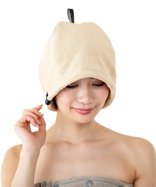 Starting Over(スターティングオーバー)の「【GLOBAL JAPAN】MY SAUNA HAT(ハット・レディース・ブラック/ベージュ・FREE)」の2枚目の写真