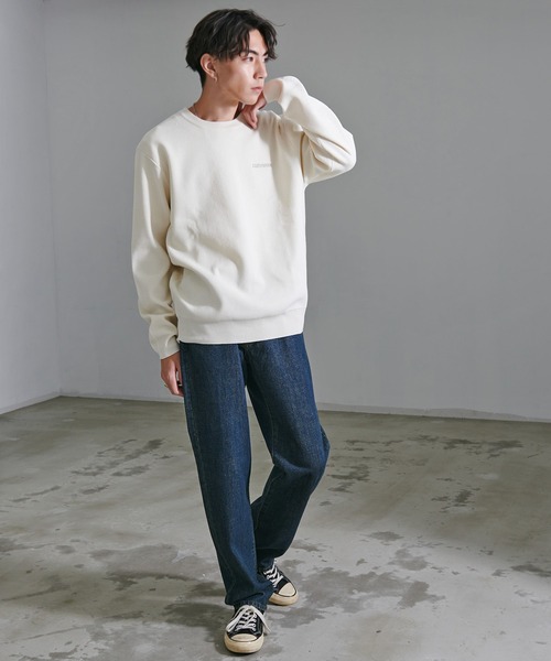 CONVERSE(コンバース)の「『CONVERSE/コンバース』ミラノリブクルーネックセーター(ニット/セーター・メンズ・グレイッシュベージュ/ブラック/ブルー/オフホワイト・XL/L/M)」の8枚目の写真