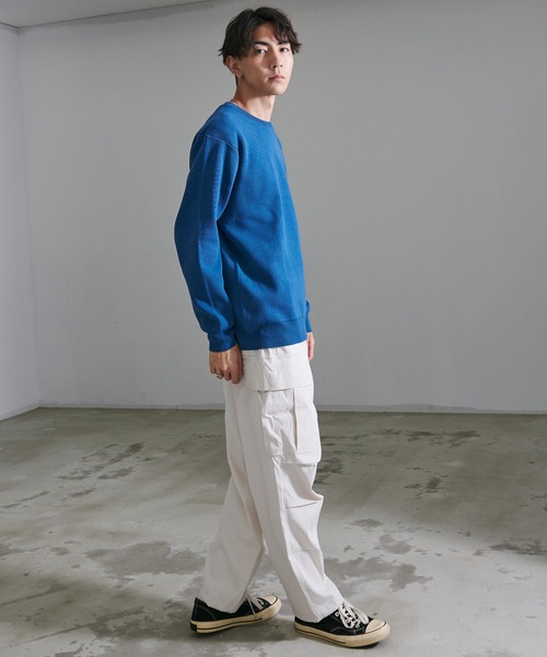 CONVERSE(コンバース)の「『CONVERSE/コンバース』ミラノリブクルーネックセーター(ニット/セーター・メンズ・グレイッシュベージュ/ブラック/ブルー/オフホワイト・XL/L/M)」の19枚目の写真