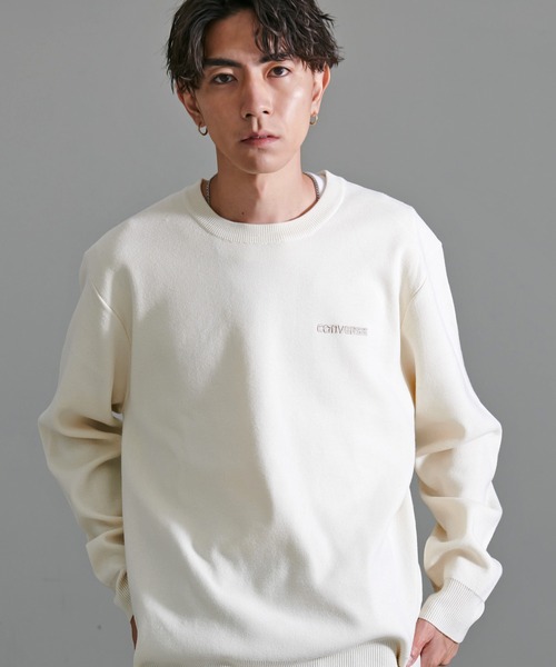 CONVERSE(コンバース)の「『CONVERSE/コンバース』ミラノリブクルーネックセーター(ニット/セーター・メンズ・グレイッシュベージュ/ブラック/ブルー/オフホワイト・XL/L/M)」の5枚目の写真