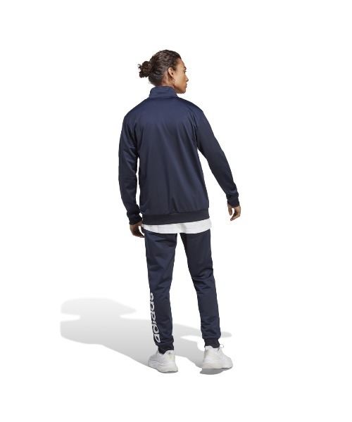 adidas(アディダス)の「アディダス adidas リニアロゴ トリコット トラックスーツ(ジャージ上下)(ジャージ・メンズ・ネイビー/ブラック×ホワイト・3L/S/M/L/LL)」の4枚目の写真