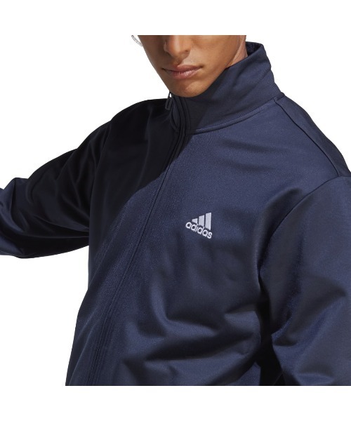 adidas(アディダス)の「アディダス adidas リニアロゴ トリコット トラックスーツ(ジャージ上下)(ジャージ・メンズ・ネイビー/ブラック×ホワイト・3L/S/M/L/LL)」の5枚目の写真