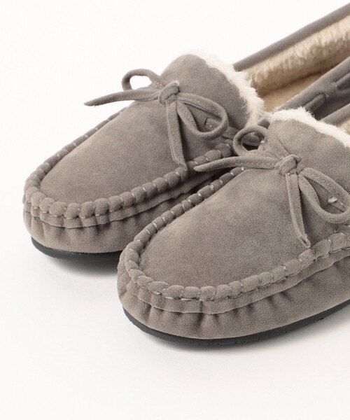 BEAMS HEART(ビームスハート)の「BEAMS HEART / フェイクスエード ボアモカシン(モカシン/デッキシューズ・レディース・ブラック/ベージュ/レッド/グレー・SMALL/MEDIUM/LARGE)」の6枚目の写真