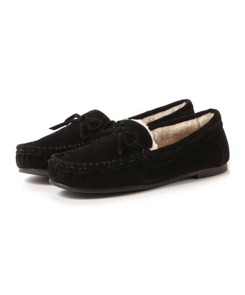 BEAMS HEART(ビームスハート)の「BEAMS HEART / フェイクスエード ボアモカシン(モカシン/デッキシューズ・レディース・ブラック/ベージュ/レッド/グレー・SMALL/MEDIUM/LARGE)」の16枚目の写真