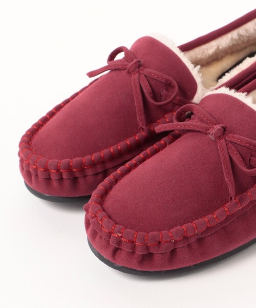 BEAMS HEART(ビームスハート)の「BEAMS HEART / フェイクスエード ボアモカシン(モカシン/デッキシューズ・レディース・ブラック/ベージュ/レッド/グレー・SMALL/MEDIUM/LARGE)」の7枚目の写真