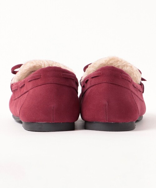 BEAMS HEART(ビームスハート)の「BEAMS HEART / フェイクスエード ボアモカシン(モカシン/デッキシューズ・レディース・ブラック/ベージュ/レッド/グレー・SMALL/MEDIUM/LARGE)」の11枚目の写真