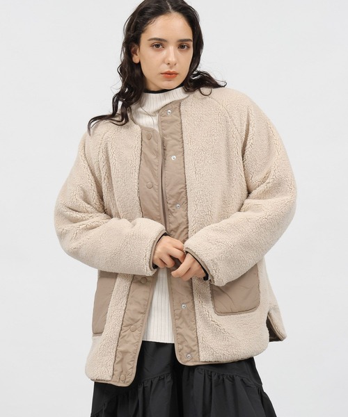 LAKOLE(ラコレ)の「ボアブルゾン / 981960(ブルゾン・レディース・ブラック/ライトベージュ・SMALL/MEDIUM)」の18枚目の写真