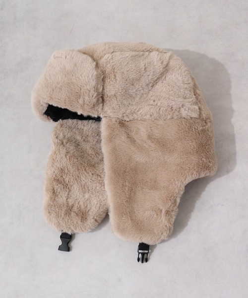 Ree&Mee（リーアンドミー）の「Ree&Mee もこもこ ファー 2WAY パイロット キャップ CAP 防寒 ハット 男女兼用（キャップ・メンズ・ライトグレー/ブラック/チャコール/ブラウン/ホワイト・FREE）」の5枚目の写真