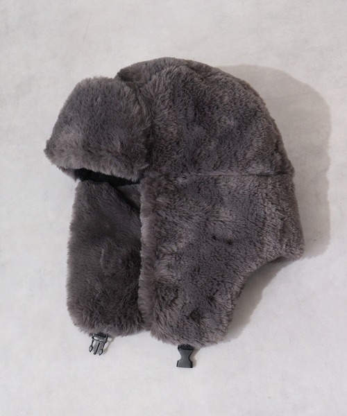 Ree&Mee（リーアンドミー）の「Ree&Mee もこもこ ファー 2WAY パイロット キャップ CAP 防寒 ハット 男女兼用（キャップ・メンズ・ライトグレー/ブラック/チャコール/ブラウン/ホワイト・FREE）」の4枚目の写真