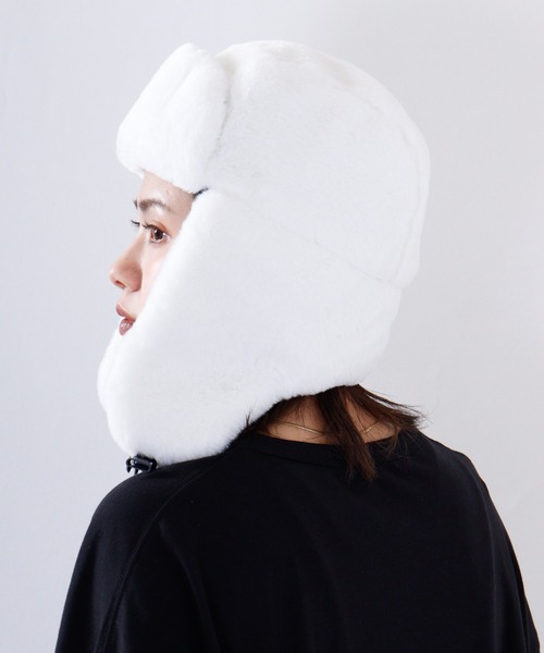Ree&Mee（リーアンドミー）の「Ree&Mee もこもこ ファー 2WAY パイロット キャップ CAP 防寒 ハット 男女兼用（キャップ・メンズ・ライトグレー/ブラック/チャコール/ブラウン/ホワイト・FREE）」の6枚目の写真