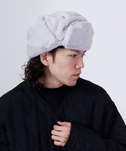 Ree&Mee（リーアンドミー）の「Ree&Mee もこもこ ファー 2WAY パイロット キャップ CAP 防寒 ハット 男女兼用（キャップ・メンズ・ライトグレー/ブラック/チャコール/ブラウン/ホワイト・FREE）」の18枚目の写真