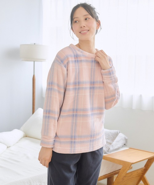 ルームウェア・パジャマ muu マイクロフリース 総柄 パジャマ上下セット（ルームウェア