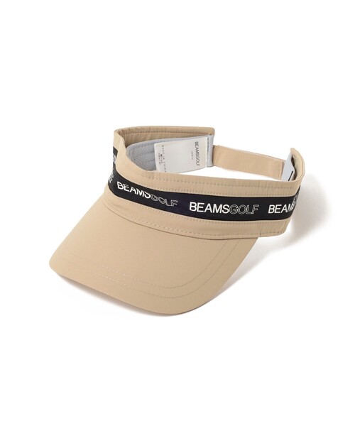 BEAMS GOLF（ビームスゴルフ）の「〈WOMEN〉BEAMS GOLF / ロゴテープ サンバイザー（サンバイザー・レディース・ベージュ/ホワイト/ブラック・ONE SIZE）」の3枚目の写真