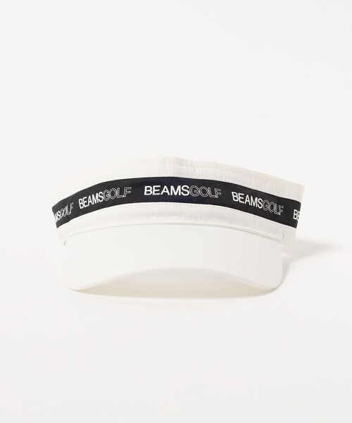 BEAMS GOLF（ビームスゴルフ）の「〈WOMEN〉BEAMS GOLF / ロゴテープ サンバイザー（サンバイザー・レディース・ベージュ/ホワイト/ブラック・ONE SIZE）」の4枚目の写真