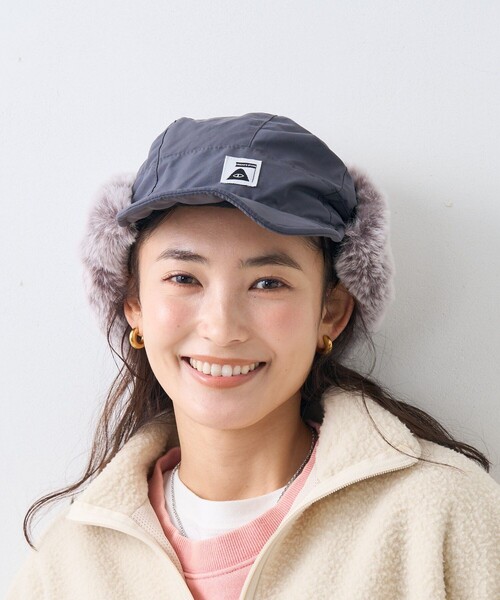 POLeR（ポーラー）の「POLeR × FREAK'S STORE/ポーラー × フリークスストア 別注 FUR 60/40 VISOR CAP / ファーバイザー キャップ（キャップ・レディース・グレー/ブラック・ONE SIZE）」の15枚目の写真