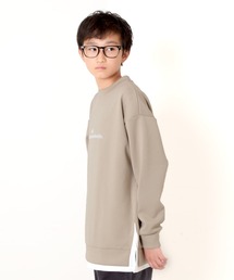 GLAZOS | 【あったか保温/速乾】ダンボール・ワンポイントレイヤードトレーナー(スウェット)