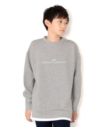 GLAZOS | 【あったか保温/速乾】ダンボール・ワンポイントレイヤードトレーナー(スウェット)