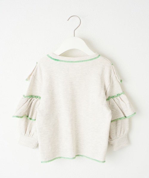 CIAOPANIC TYPY（チャオパニックティピー）の「【KIDS】配色ステッチフリル裏毛スウェット（スウェット・キッズ・アイボリー/グレー/ピンク・L/XL/S/XXL/M）」の7枚目の写真