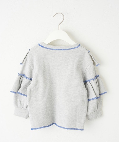 CIAOPANIC TYPY（チャオパニックティピー）の「【KIDS】配色ステッチフリル裏毛スウェット（スウェット・キッズ・アイボリー/グレー/ピンク・L/XL/S/XXL/M）」の10枚目の写真