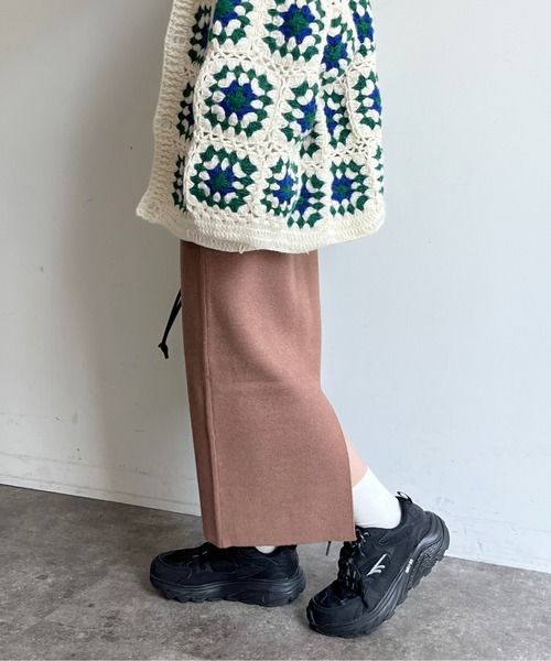 CPCM（シーピーシーエム）の「ニットナロースカート（スカート・レディース・ブラック/オレンジ/ダークグレー/アイボリー・FREE）」の8枚目の写真