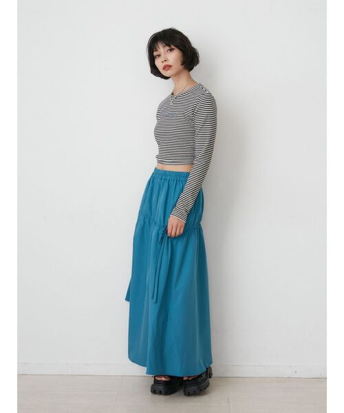 jouetie（ジュエティ）の「アシメギャザーロングスカート（スカート・レディース・ブラック/ブルー/レッド・MEDIUM）」の19枚目の写真