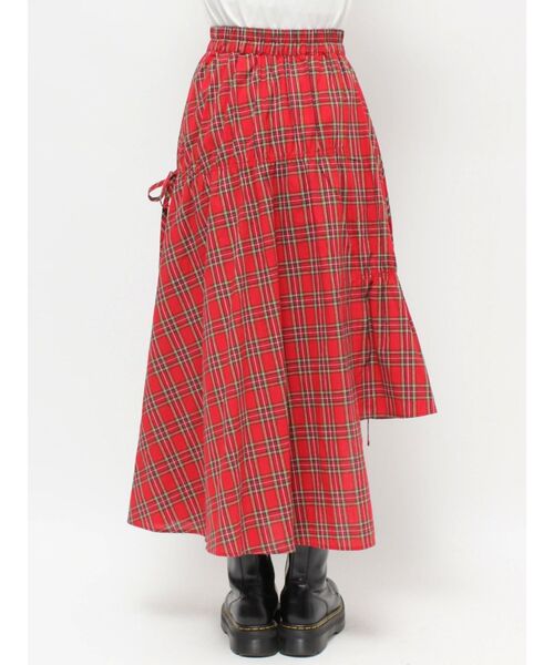 jouetie（ジュエティ）の「アシメギャザーロングスカート（スカート・レディース・ブラック/ブルー/レッド・MEDIUM）」の7枚目の写真